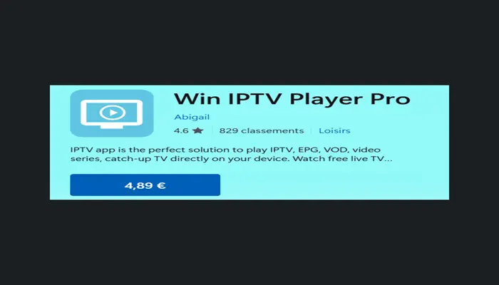 Win IPTV Player Pro comme application iptv pour ordinateur windows pc 